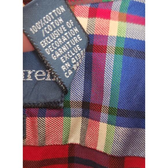 Polo Ralph Lauren Y2K Red/Blue Plaid Long Sleeve Button Up Shirt size XL - Picture 5 of 7